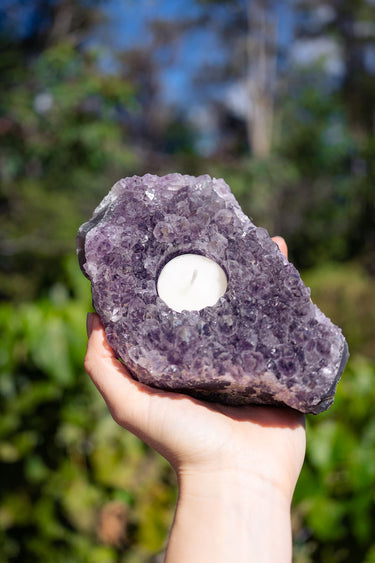 Amethyst Candle Holder